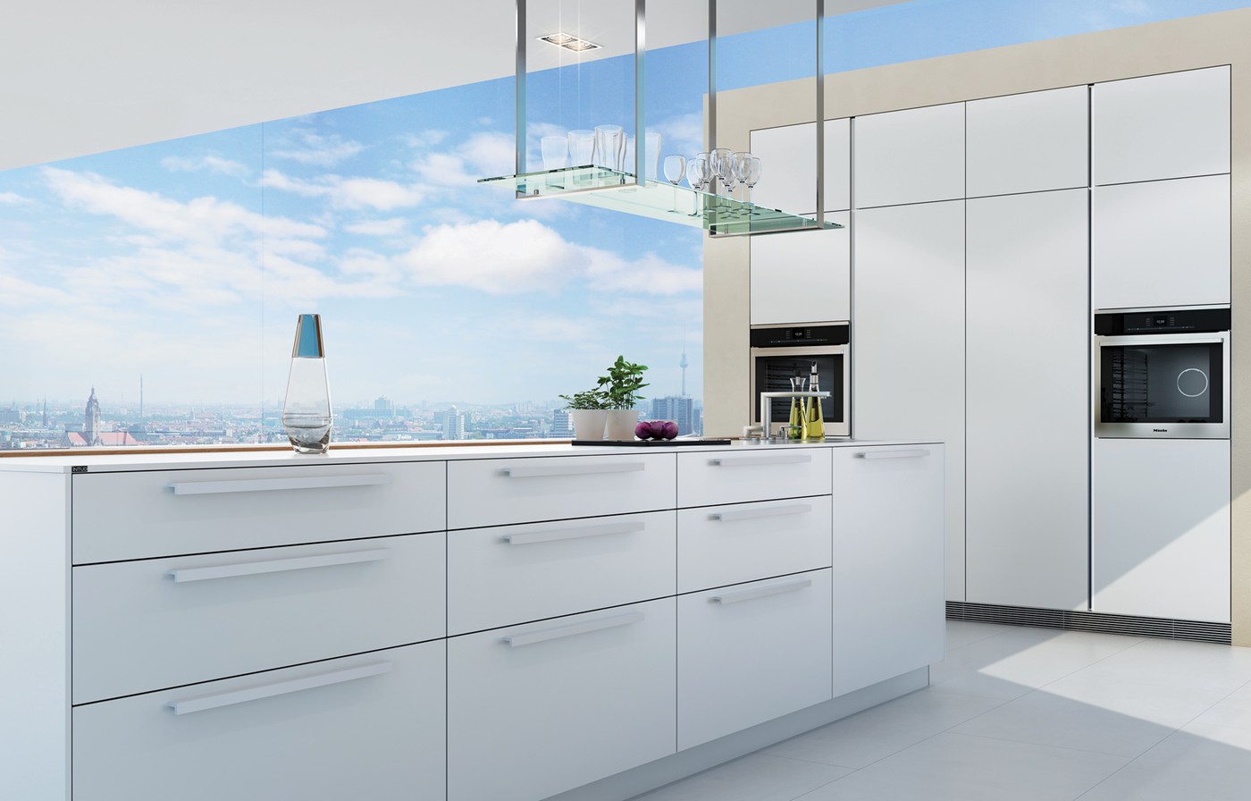 Белый в интерьере кухни