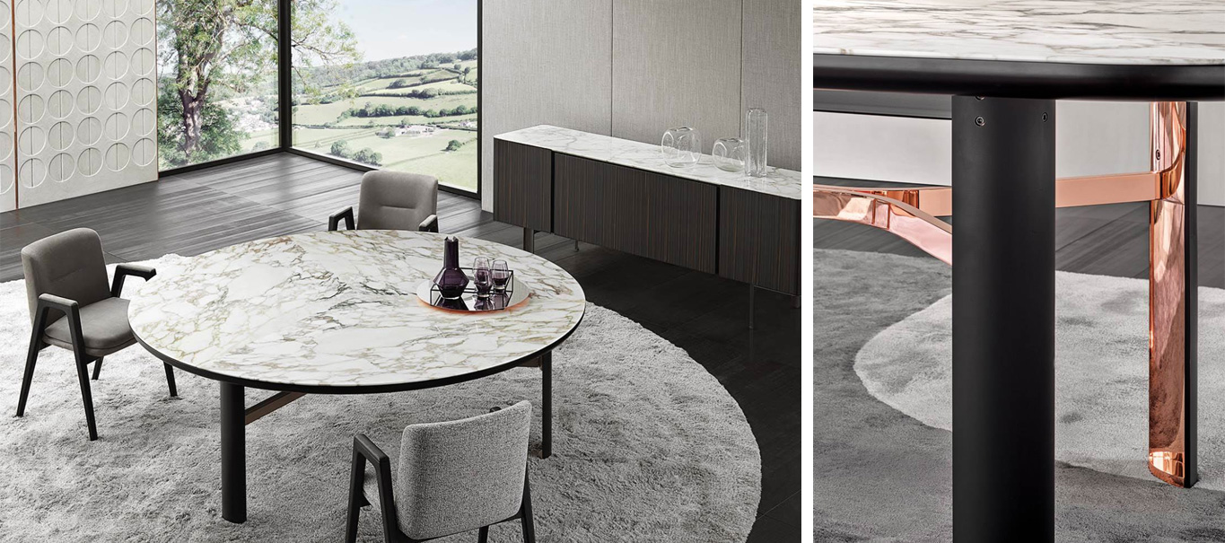 Мраморная столешница от итальянского бренда Minotti